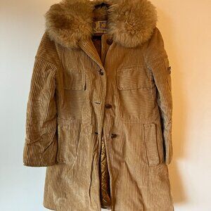Vintage Corduroy Jacket W/ Faur Fur Collar